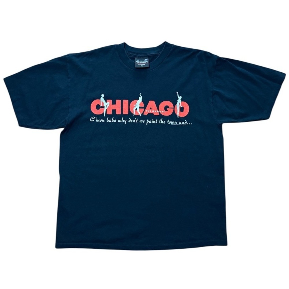 Vintage 90s Chicago Musical All That Jazz Broadway Theatre Play Graphic T-shirt